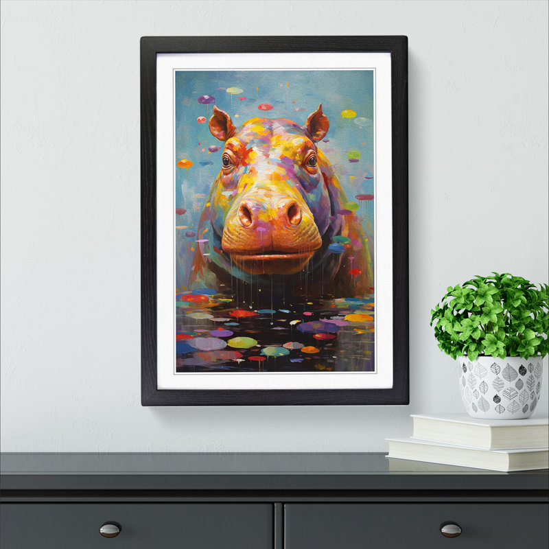 Hippo Dadaism - Framed Print, 64cmH x 46cmW