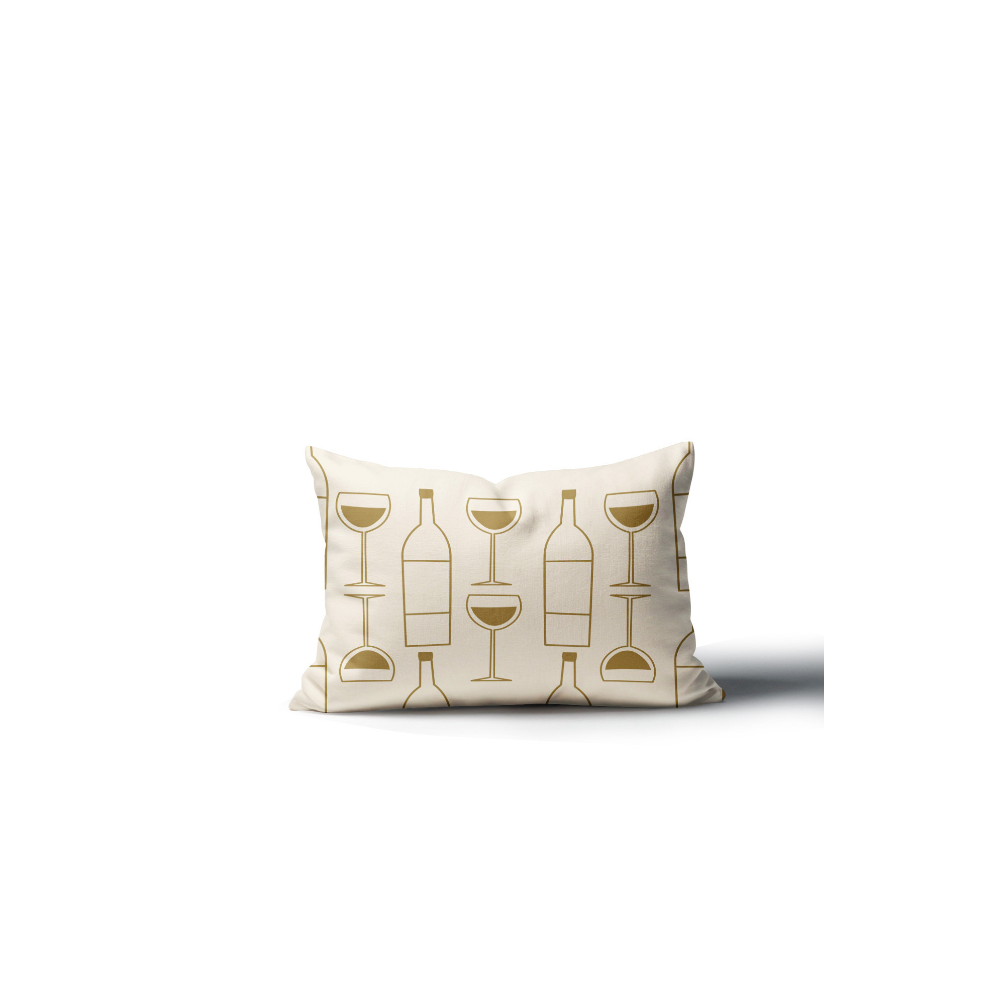 Hyatt Indoor/Outdoor Throw Pillow, 18"H x 25"W, Gold