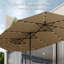460cm Double-Sided Garden Parasol with Lights