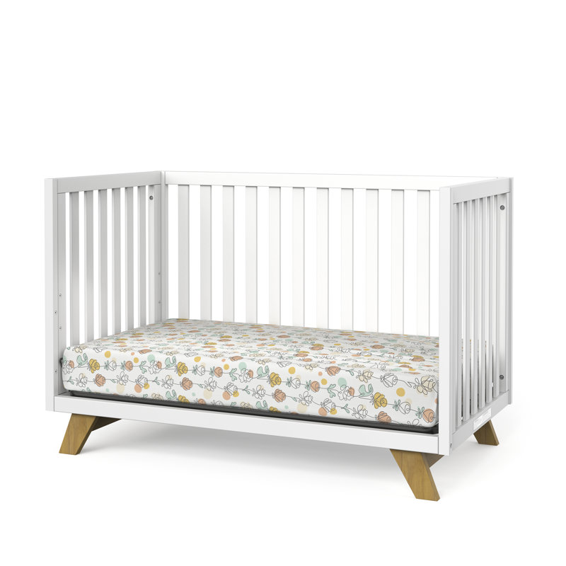 Lit de bébé convertible 4-en-1 Soho, Blanc / Naturel