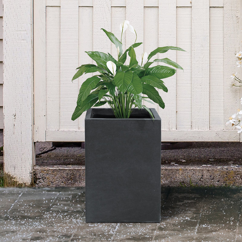 Rosston Pot Planter, Charcoal, 20' H x 9' W x 9" D