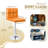Swivel Upholstered Adjustable Height Counter Stool with Metal Frame-1270125807