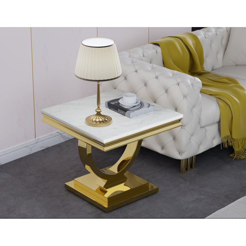 Table de bout Modern Modern, Doré