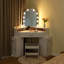 Ensemble coiffeuse avec tabouret et miroir Evangelos-572673662