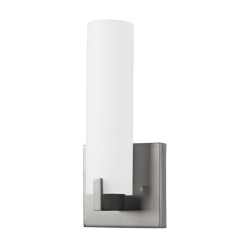 Steel LED Armed Sconce, Brushed Nickel