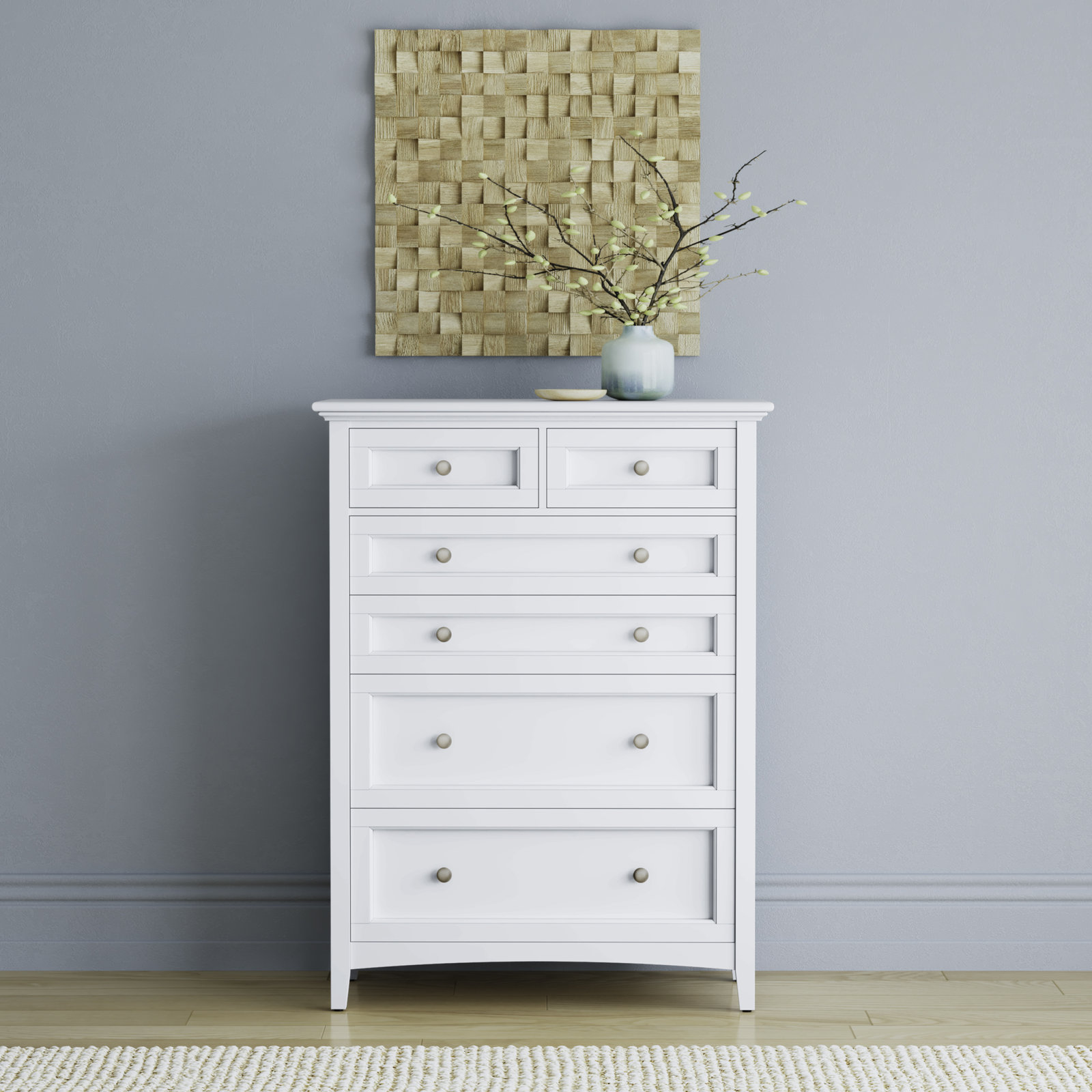 Melusina 6 - Drawer Dresser, White