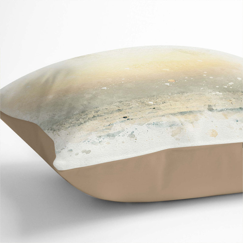 Abstract Square Throw Cushion, 55cm H x 55cm W x 20cm D, Stone