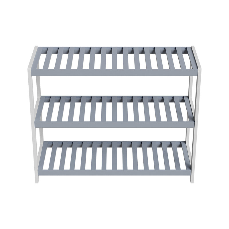 9 Pair Shoe Rack, Grey