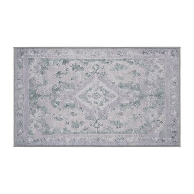 Tapis gris lavable à la machine