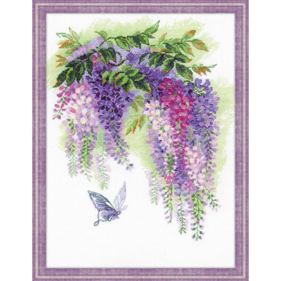  Counted Cross Stitch Kit Wisteria R1672