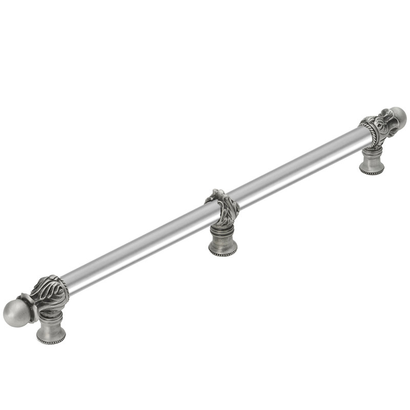 Acanthe avec 5/8 po de longueur lisse de style roman avec entretoise centrale, 22", Satin