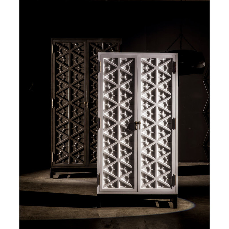 Maharadscha 2 - Door Armoire, Pale, 100" H x 51" W x 20" D