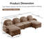 Canapé modulaire en polaire 4 places Teddy-46741016-46741021