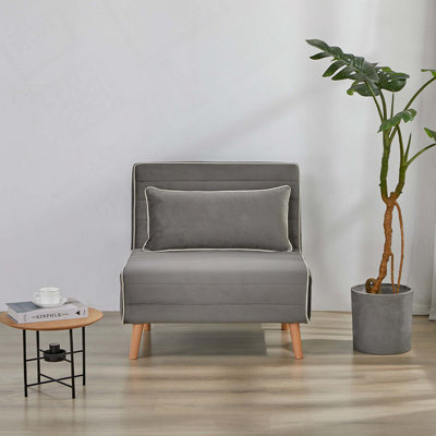 Chaise convertible en velours pliable