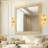 19.7" Natural Alabaster Sconce - Modern Real Stone Wall Light with 20% Thickened Gold Base & Dual G4 LED Bulbs (Hardwired)-558703272