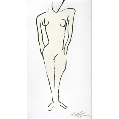 Female Figure Gold by Robert Robinson - Wrapped Canvas Painting Print