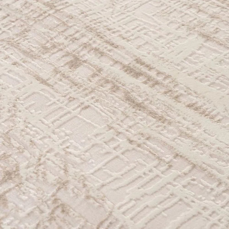 Carmel Modern Abstract Cream/Beige Area Rug, Rectangle 80 x 150 cm
