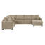 Canapé modulaire en forme de U de 134 po, canapé en chenille 5 places avec méridienne, porte-gobelets, tiroir de rangement et 3 coussins-345292879