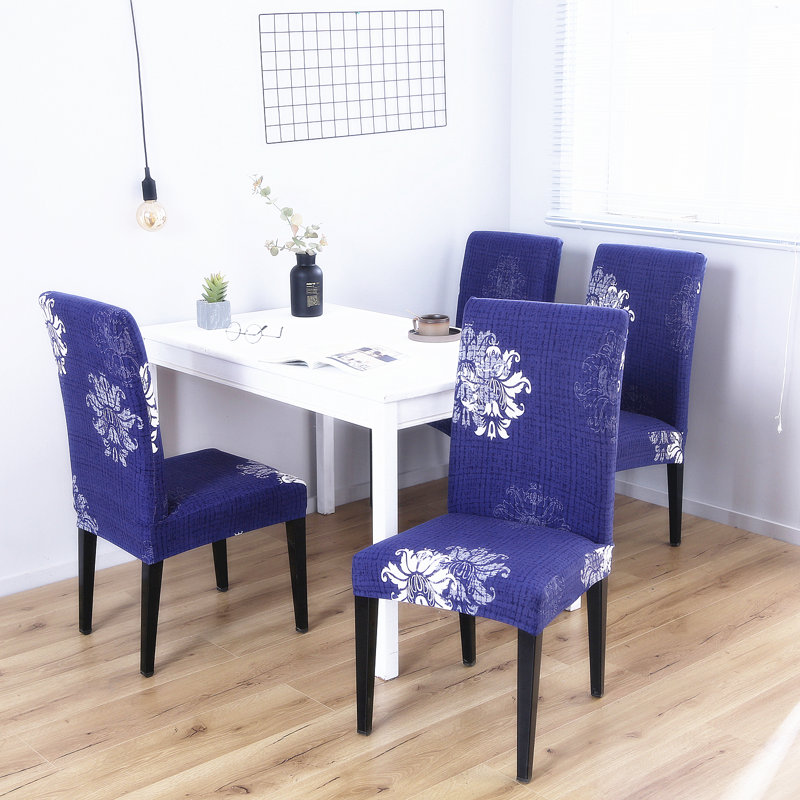 Housse pour chaise de salle à manger, Bleu marine