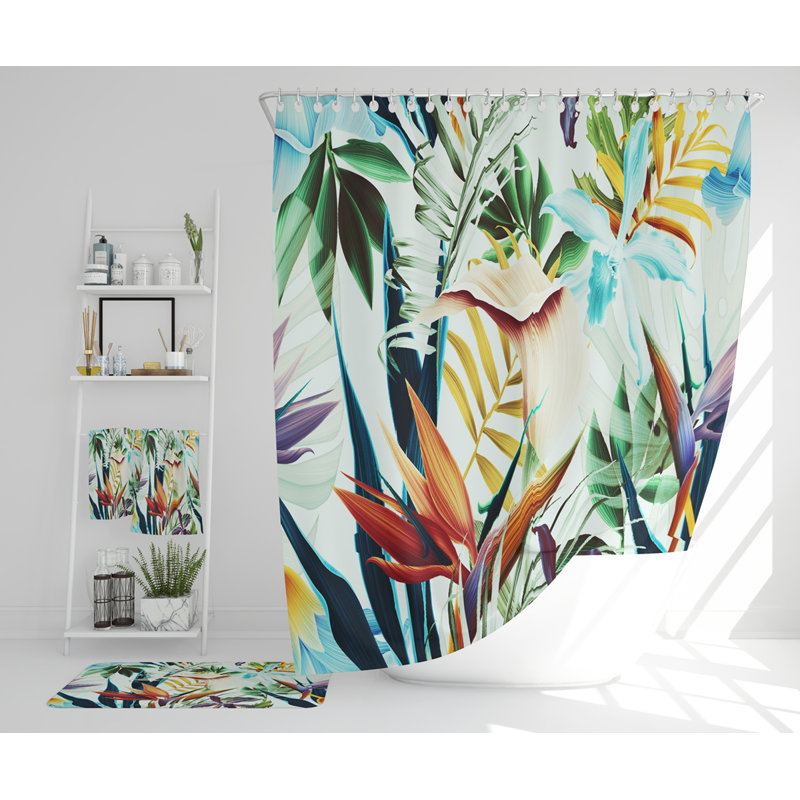 Nevyn Polyester Shower Curtain Set