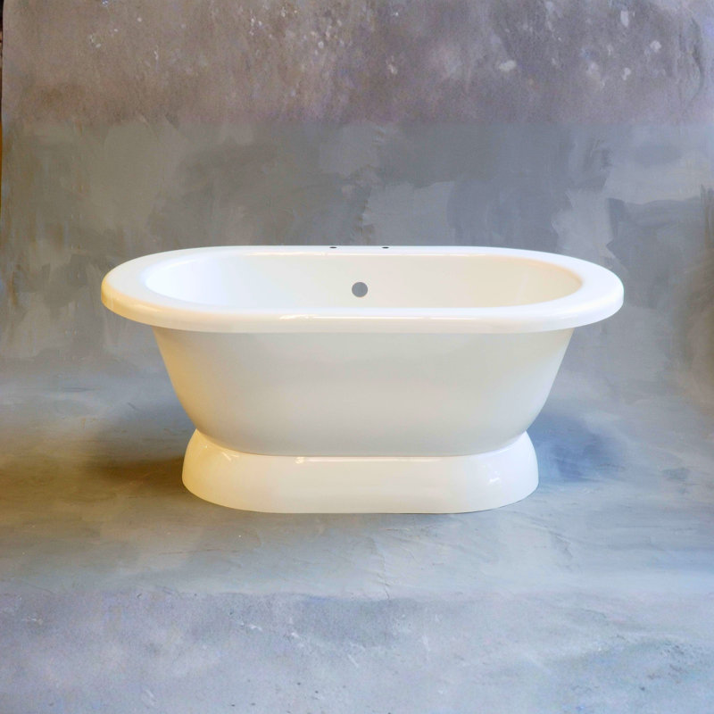 Baignoire à piédestal en acrylique à double extrémité sans trous 60 po The Sonoma par Strom Living