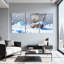 Nautique, bateau, Iceberg, paysage, scène d'hiver, ensemble de 3 impressions sur toile-2035984006