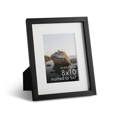 Cadre photo en bois massif avec verre