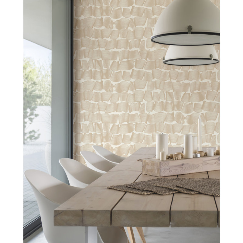 27' L x 27" W Wallpaper Roll, Blush