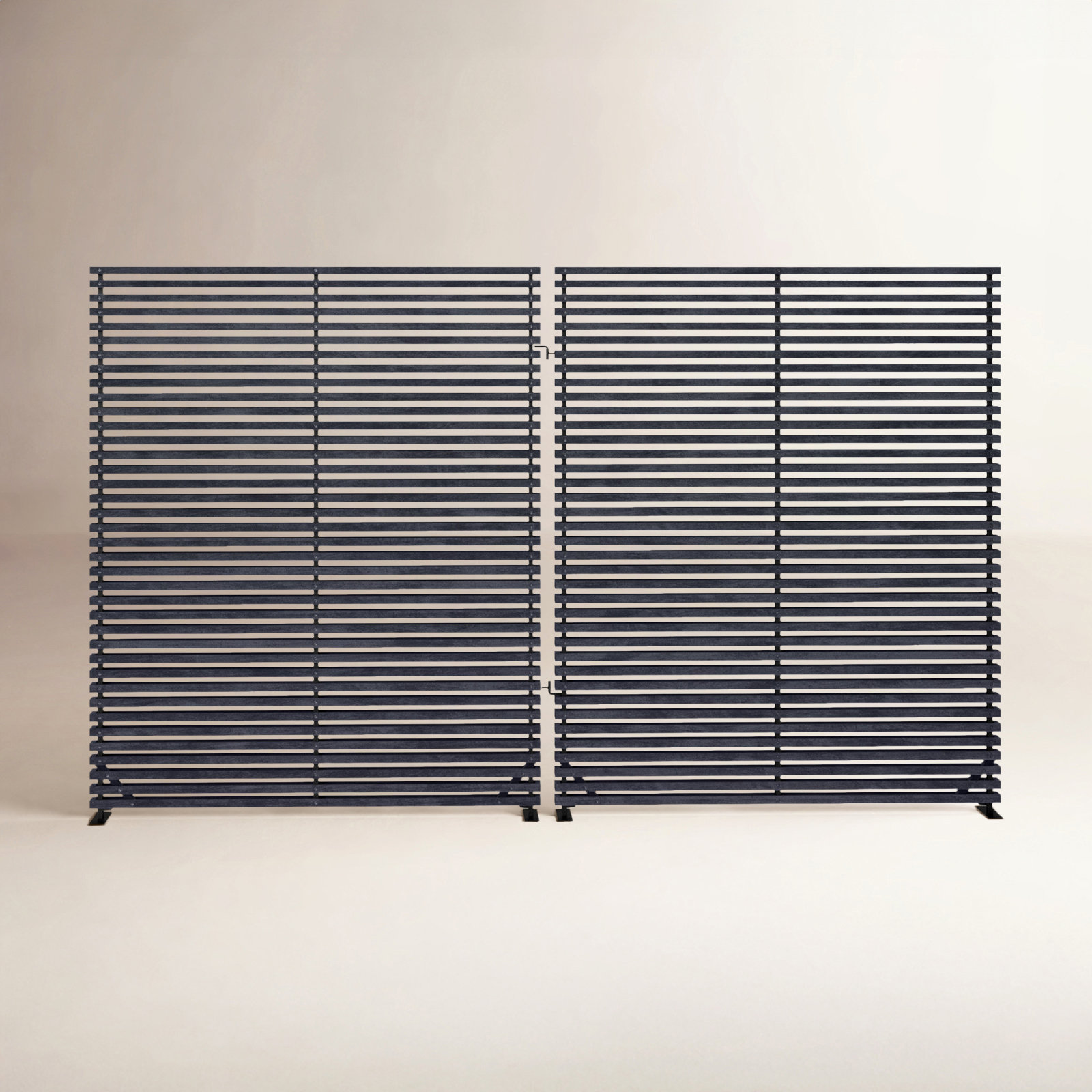 Auden 2-Panel Folding Room Divider, Black