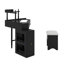 Bureau de coin de coiffeuse, coiffeuse de maquillage moderne avec station de charge, coiffeuse avec tiroirs et tablettes-931285082
