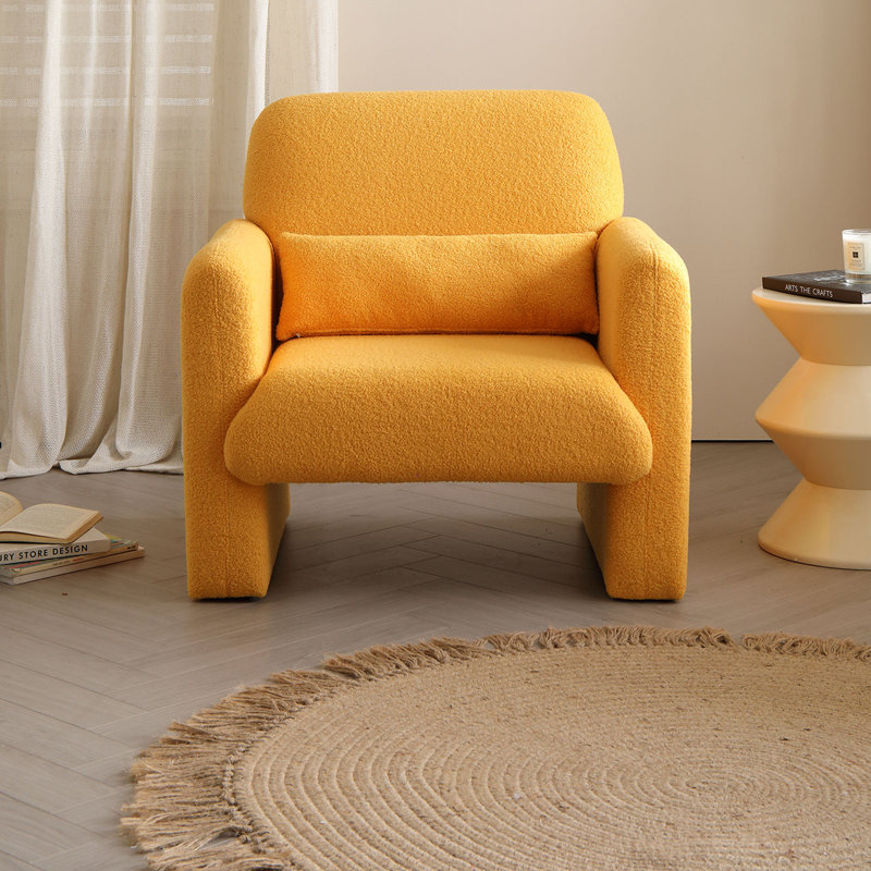 Canapé simple rembourré Minimalist Comfy, Jaune moutarde