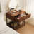 Cat End Table With Storage, Side Table With Dog Bed Underneath, Dog Crate Furniture Open Design With Metal Legs Chew-Proof, Bedside Tables With Pet Bed For Living Room,Bedroom
