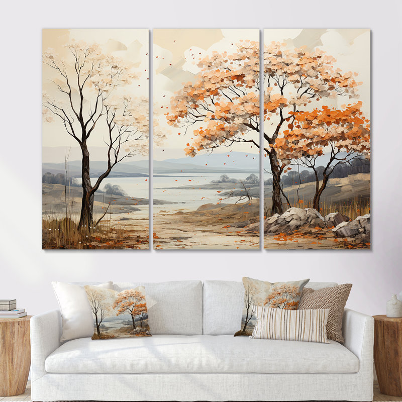 Ensemble de salon mural Mute Tone, Toile tendue, H 40 po x l 60 po x P 1 po