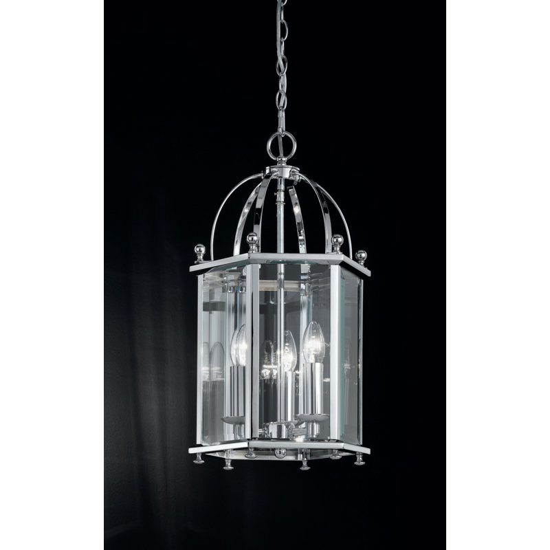 Alphonse 3 - Light Chrome Lantern Pendant