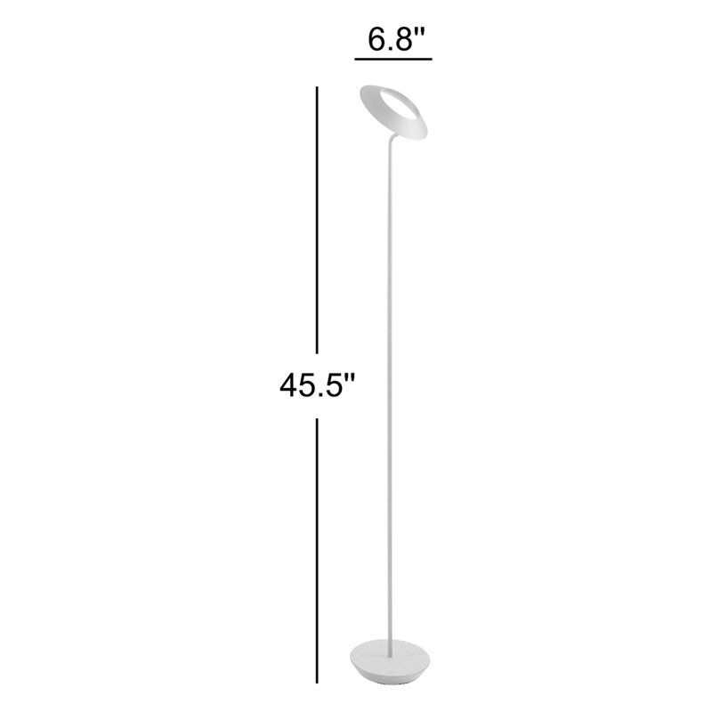 Lampe sur pied à DEL 46 po Royyo, Noir mat