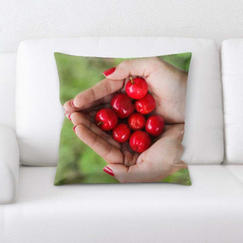 Appetizing Food Microsuede Reversible Throw Pillow