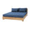 Lit de jour en teck avec coussins Sunbrella Dalewood