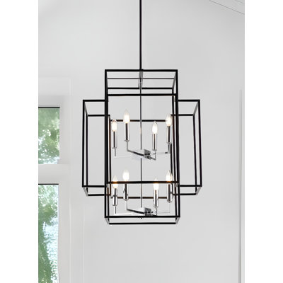 Lanterne rectangulaire à 8 lumières Adira