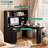 Desk,L Shaped Desk With Charger,Computer Desk With Drawers,Bookshelf & Hutch,Modern Corner Desk,Home Office Desk,L-Shaped Study Table Writing Desk,Corner Gaming Computer Desk With Storage