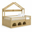 Cadre de lit Montessori House avec lumières DEL et rangement