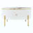 Modern Round Coffee Table With 2 Large Drawers Storage Accent Table