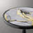 Cheryll Metal Side Table With Gray Marble-Pattern Top And Hammered Base