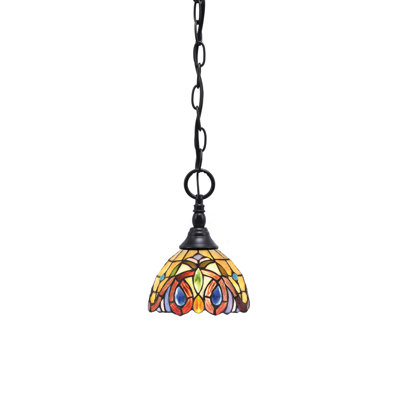 Chain Hung Mini Pendant With Glass