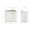 Meuble-lavabo simple en bois massif 37 po Freitas blanc avec plateau en marbre de Carrare 1,5 po, évier droit décalé-2084230422-2084230421-2117420980