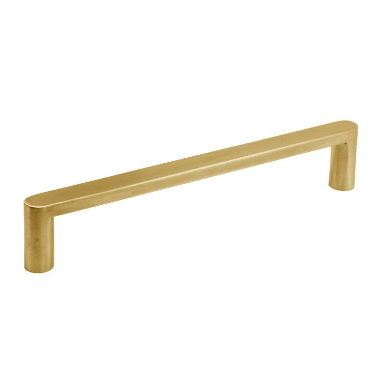 Oblong Cabinet Pull, Satin Brass, 7 7/8"