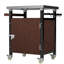 Chariot de barbecue extérieur avec plateau en acier inoxydable - Chariot de cuisine polyvalent pour îlot de cuisine sur roulettes avec rangement, chariot de service mobile