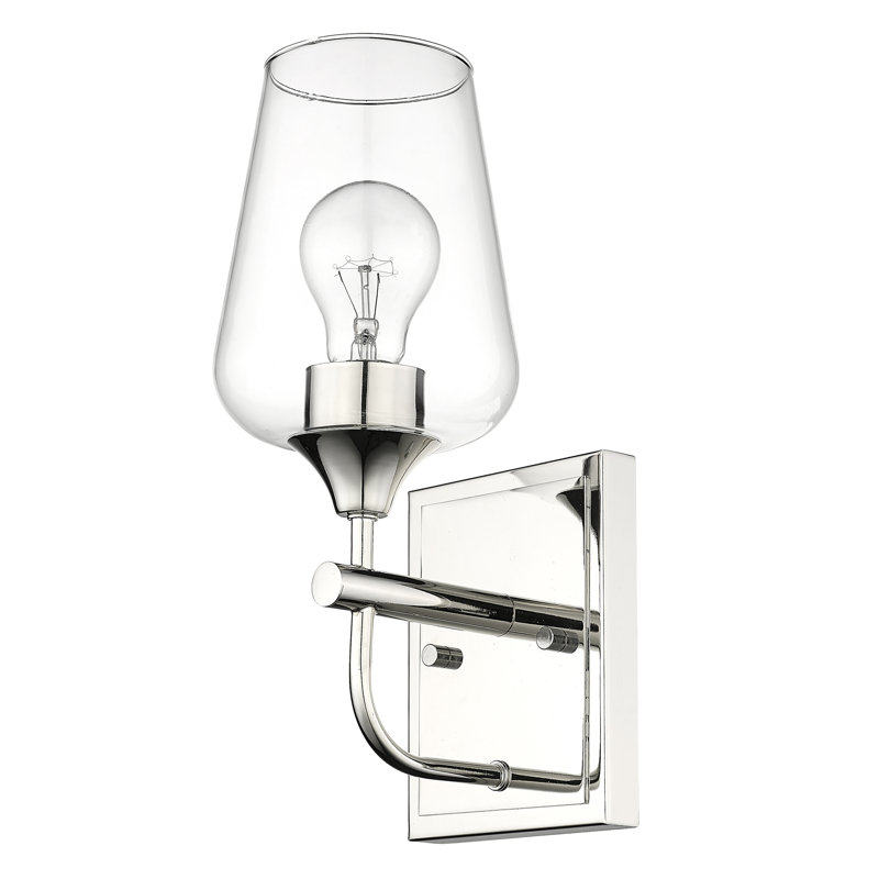 Chelsey-Leigh Dimmable Bath Sconce, Polished Nickel