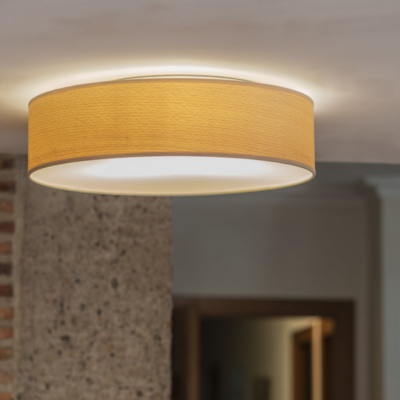 Tsuri Wood Flush Mount, 10 cm H x 40 cm W x 40 cm D, White Beech