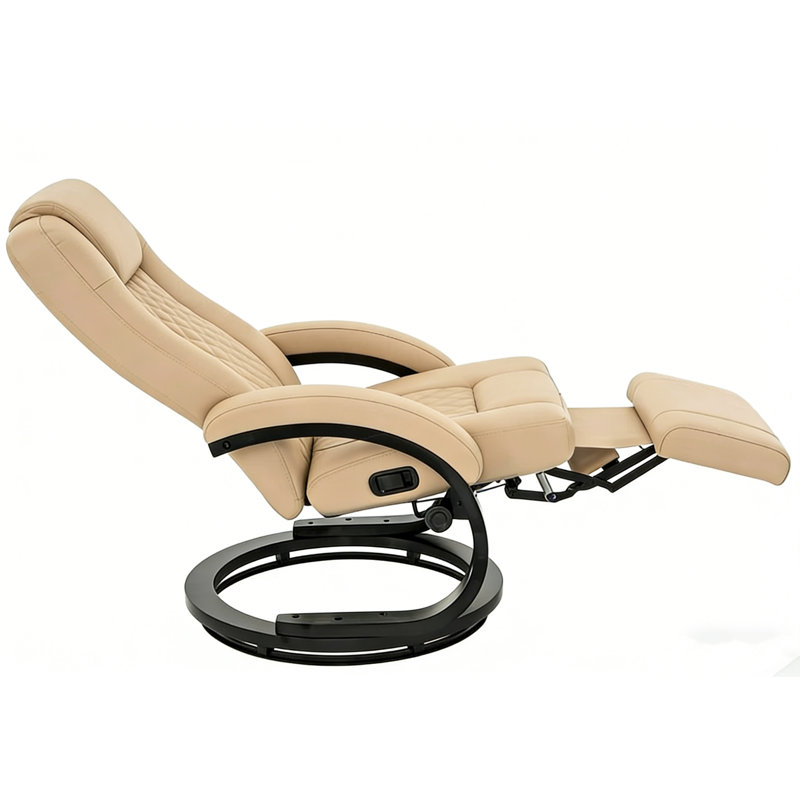 Fauteuil inclinable pivotant en similicuir Meleri