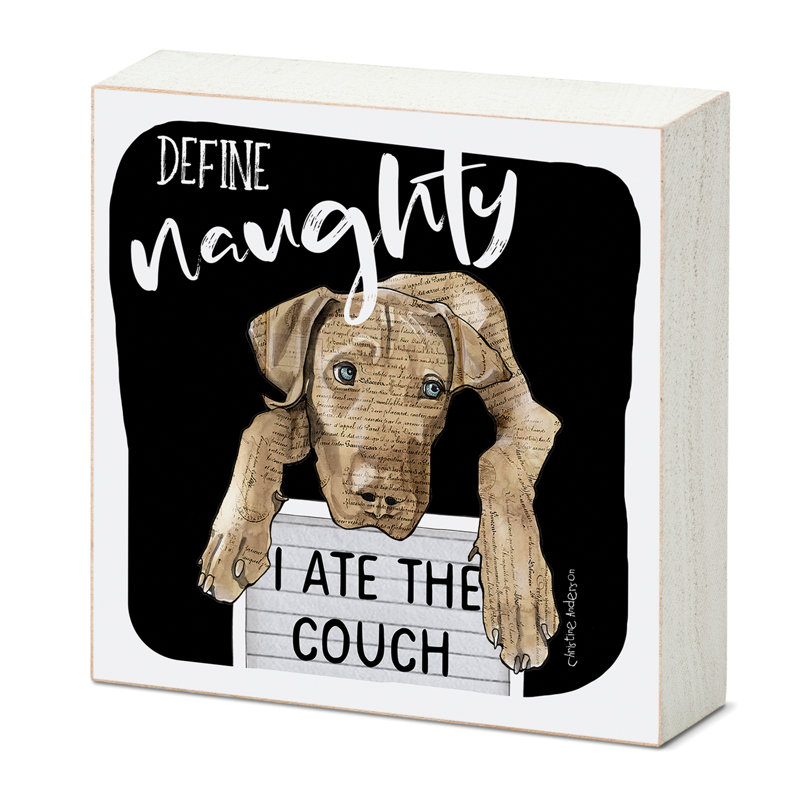 The Couch Freestanding Solid Wood Block Sign